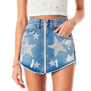 CARMAR jean star skirt